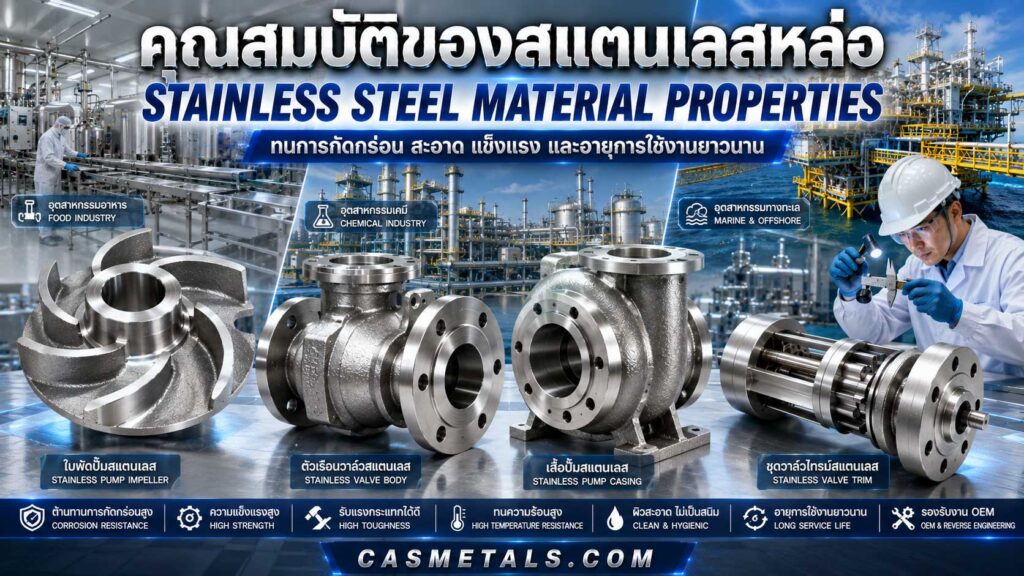คุณสมบัติของวัสดุสแตนเลสหล่อ: ความแข็งแรง การสึกหรอ และการใช้งาน 1 CAS P2 0020