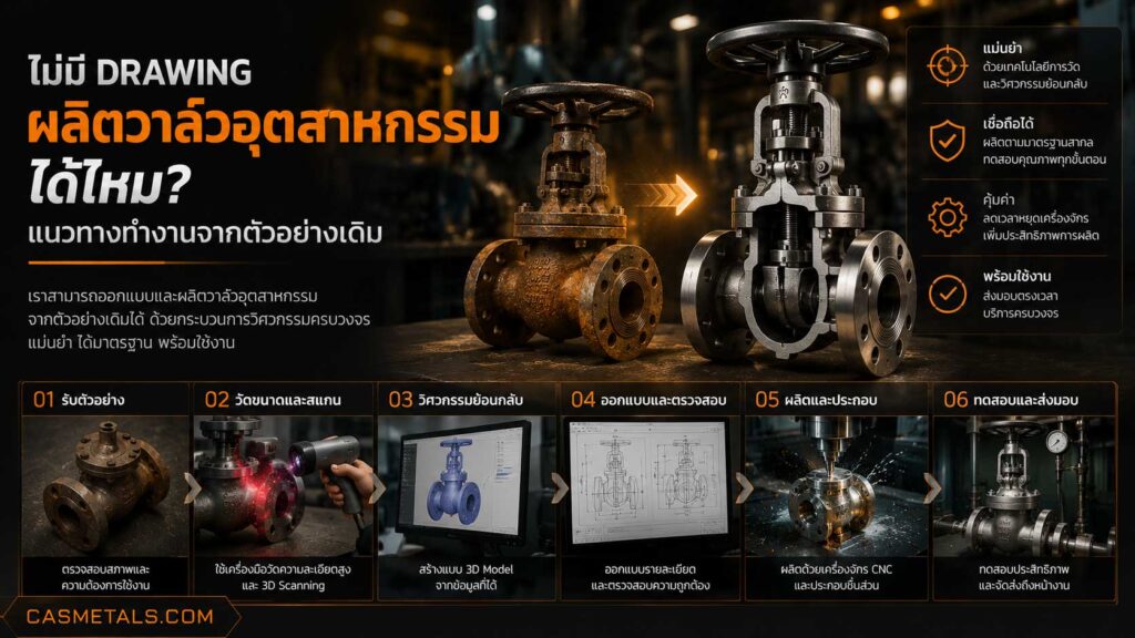 ไม่มี Drawing ผลิตวาล์วอุตสาหกรรมได้ไหม?