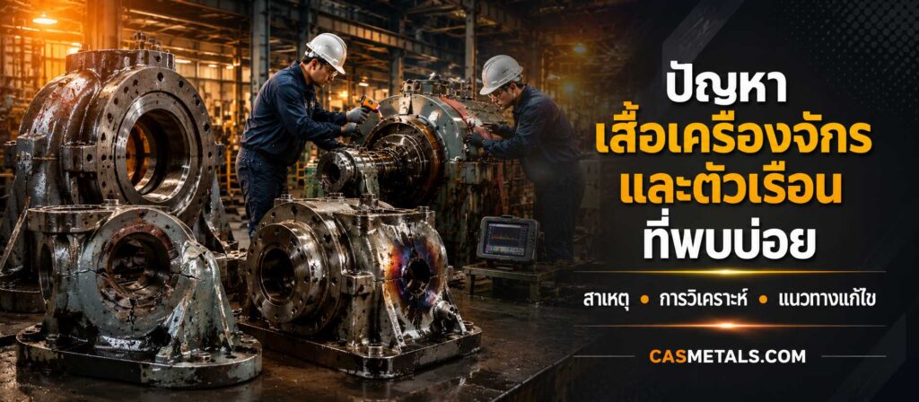ปัญหาที่พบบ่อยในเสื้อเครื่องจักรและตัวเรือน