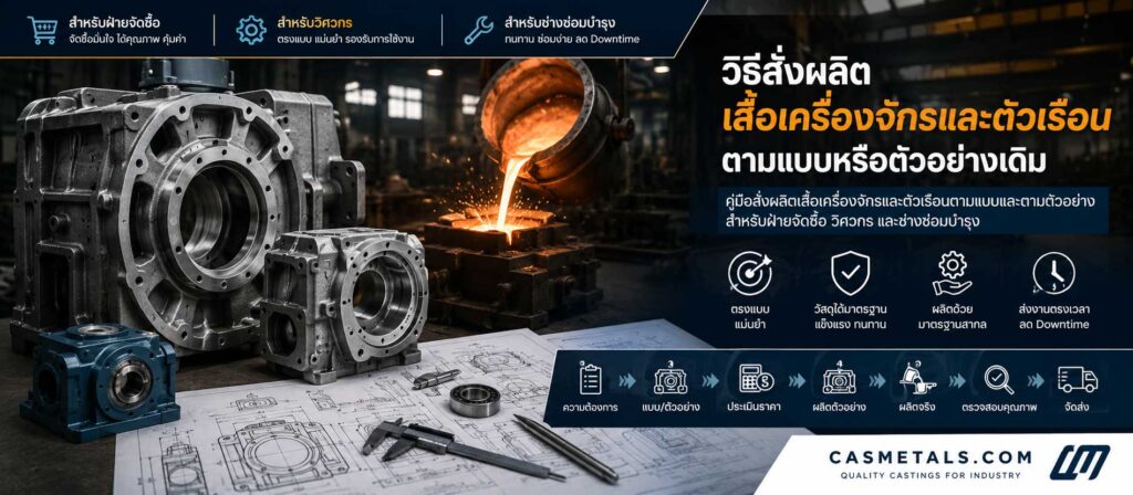 วิธีสั่งผลิตเสื้อเครื่องจักรและตัวเรือนตามแบบ Drawing หรือตัวอย่างเดิม 5 วิธีสั่งผลิตเสื้อเครื่องจักรและตัวเรือนตามแบบ