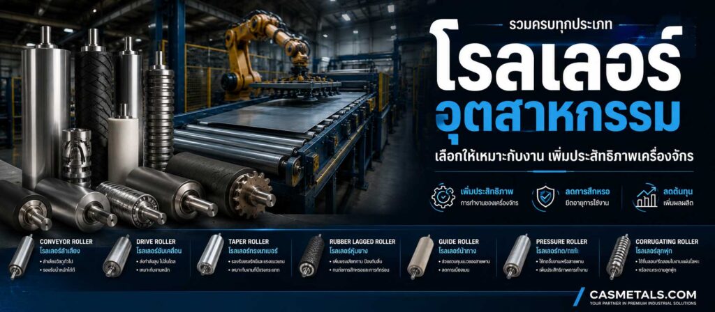 ประเภทของโรลเลอร์อุตสาหกรรมที่ใช้ในโรงงานอุตสาหกรรม