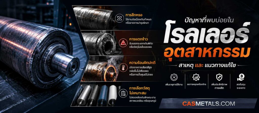 ปัญหาที่พบบ่อยในโรลเลอร์อุตสาหกรรม