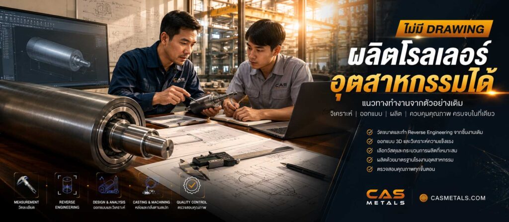 ไม่มี Drawing ผลิตโรลเลอร์อุตสาหกรรมได้ไหม?