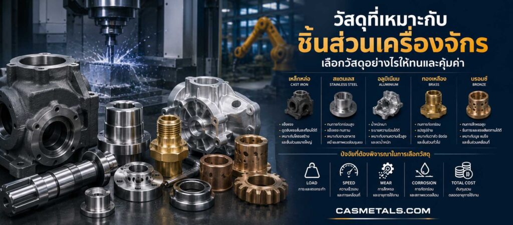 วัสดุที่เหมาะกับชิ้นส่วนเครื่องจักร: เลือกวัสดุอย่างไรให้ทนและคุ้มค่า 1 วัสดุที่เหมาะกับชิ้นส่วนเครื่องจักร