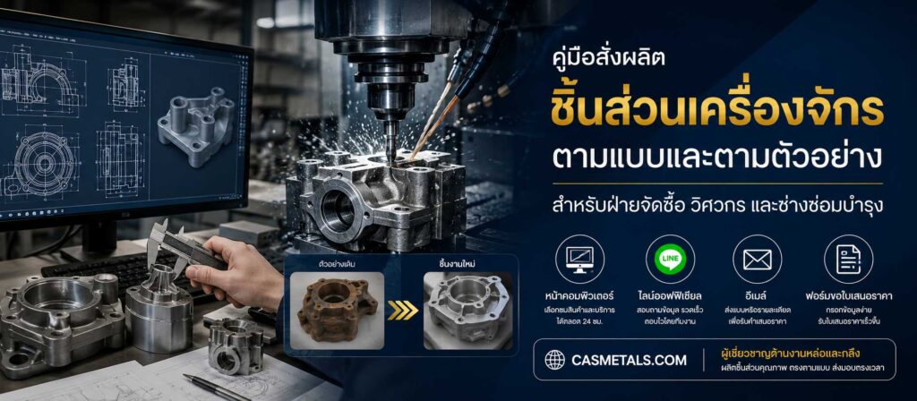 วิธีสั่งผลิตชิ้นส่วนเครื่องจักรตามแบบ