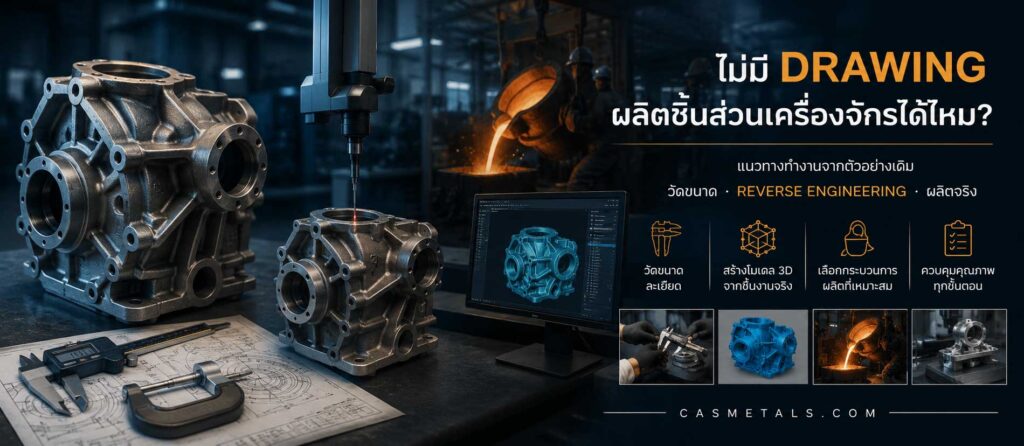 ไม่มี Drawing ผลิตชิ้นส่วนเครื่องจักรได้ไหม?