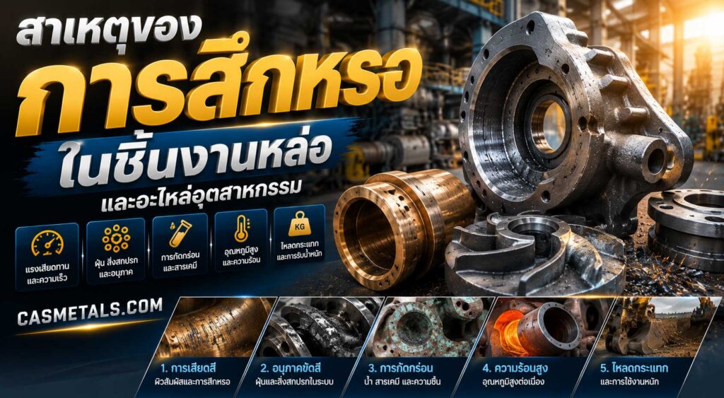 สาเหตุของการสึกหรอในชิ้นงานหล่อ 4 สาเหตุของการสึกหรอในชิ้นงานหล่อ