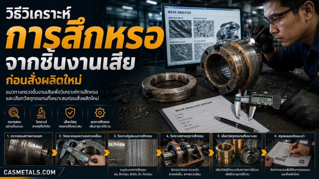 วิธีวิเคราะห์การสึกหรอจากชิ้นงานเสีย