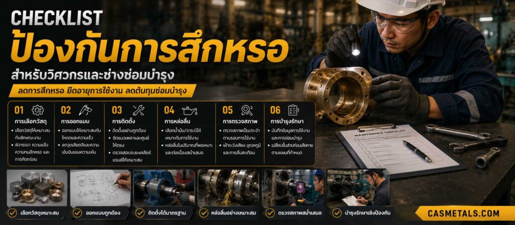 Checklist ป้องกันการสึกหรอ