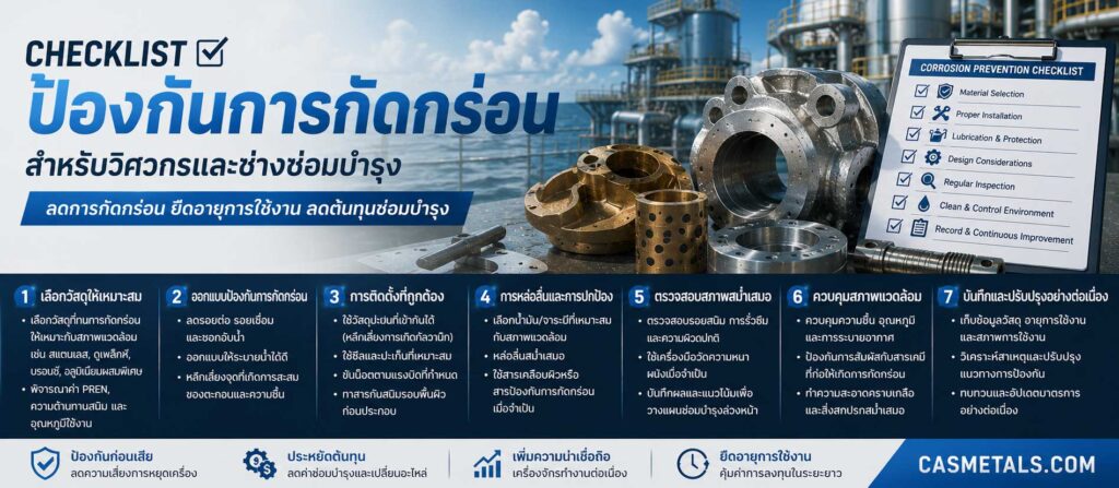 Checklist ป้องกันการกัดกร่อน