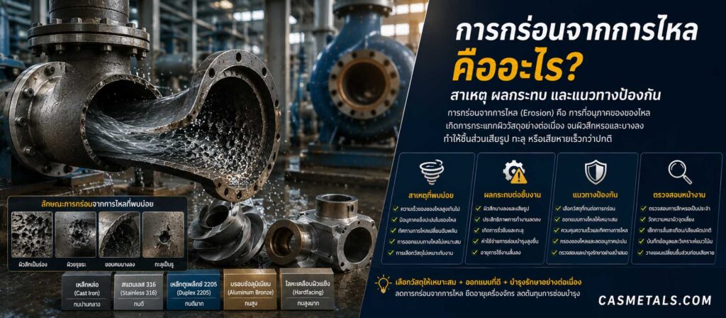 การกร่อนจากการไหลคืออะไรในงานเครื่องจักรอุตสาหกรรม 5 การกร่อนจากการไหลคืออะไรในงานเครื่องจักรอุตสาหกรรม