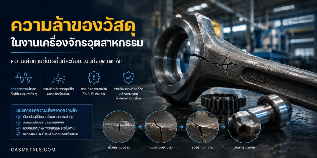ความล้าของวัสดุคืออะไรในงานเครื่องจักรอุตสาหกรรม