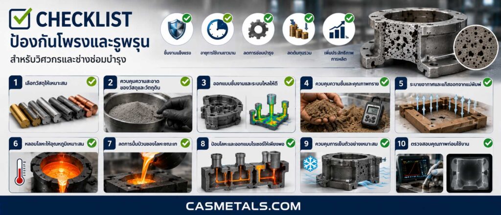 Checklist เพื่อป้องกันโพรงและรูพรุน 1 Checklist ป้องกันโพรงและรูพรุน