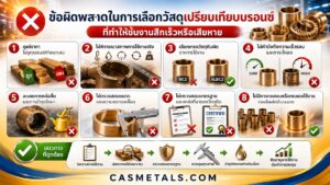 ข้อผิดพลาดในการเลือกวัสดุเปรียบเทียบบรอนซ์