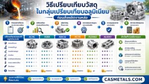 วิธีเปรียบเทียบวัสดุในกลุ่มเปรียบเทียบอลูมิเนียม