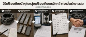 วิธีเปรียบเทียบวัสดุในกลุ่มเปรียบเทียบเหล็กกล้า