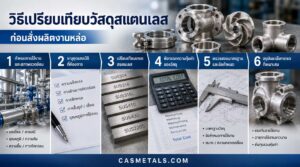 วิธีเปรียบเทียบวัสดุในกลุ่มเปรียบเทียบสแตนเลส