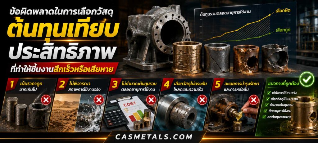 ข้อผิดพลาดในการเลือกวัสดุต้นทุนเทียบประสิทธิภาพ