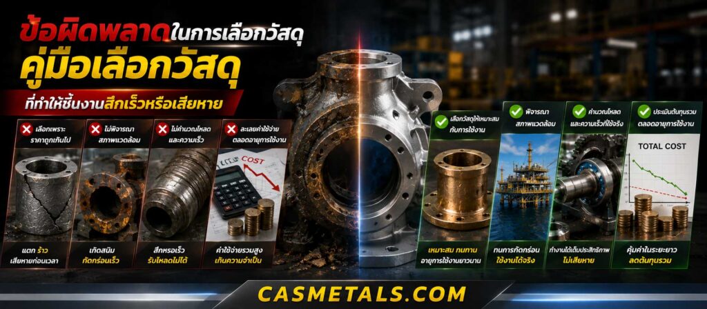 ข้อผิดพลาดในการเลือกวัสดุคู่มือเลือกวัสดุ
