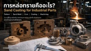 การหล่อทราย Sand Casting สำหรับผลิตชิ้นส่วนเครื่องจักร แม่พิมพ์ทราย แบบหล่อ ไส้ทราย และงานหล่อตามแบบ