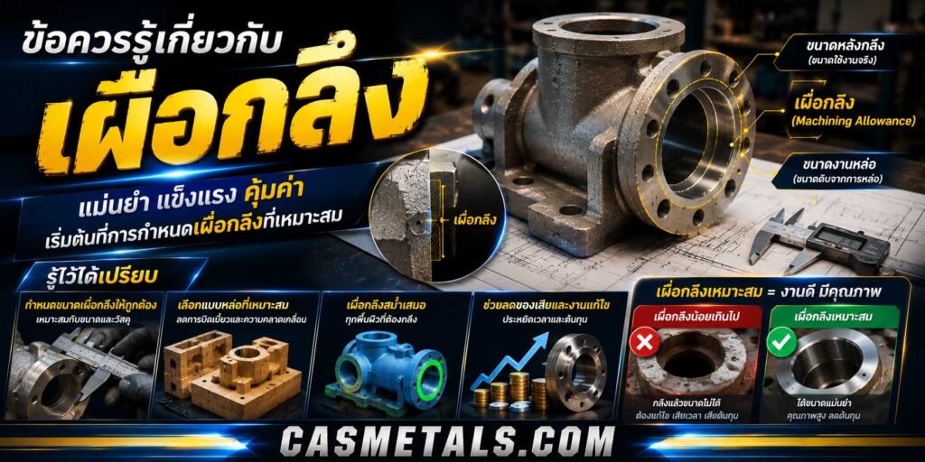 ข้อควรรู้เกี่ยวกับการเผื่อกลึงงานหล่อ สำหรับวิศวกรและฝ่ายจัดซื้อ 3 ข้อควรรู้เกี่ยวกับเผื่อกลึง