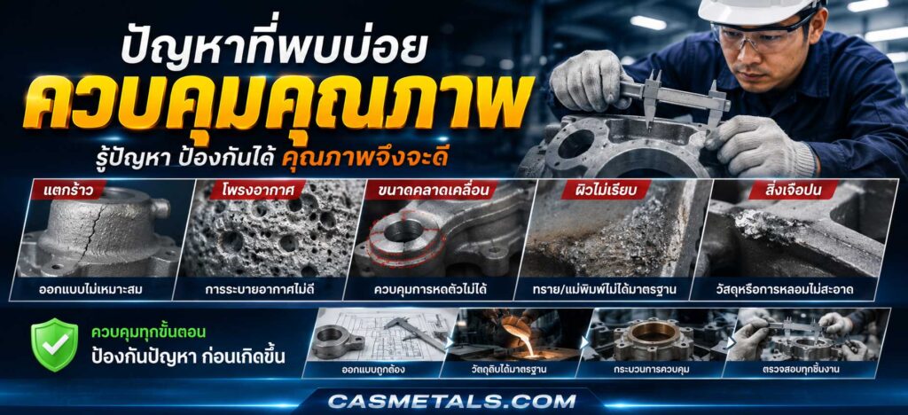 ปัญหาที่พบบ่อยเกี่ยวกับควบคุมคุณภาพ