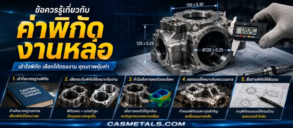 ข้อควรรู้เกี่ยวกับค่าพิกัดงานหล่อ