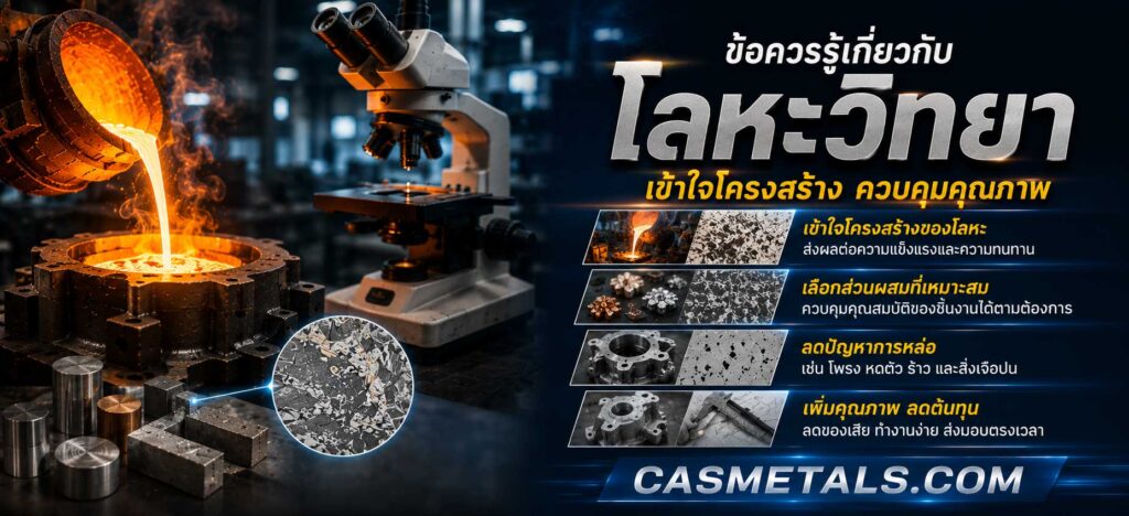 ข้อควรรู้เกี่ยวกับโลหะวิทยา