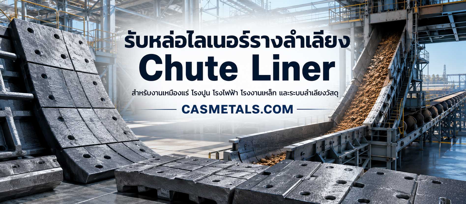 รับหล่อไลเนอร์รางลำเลียง Chute Liner