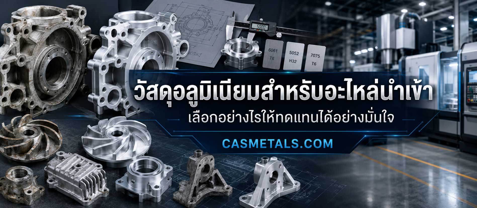 วัสดุอลูมิเนียมทดแทนอะไหล่นำเข้า