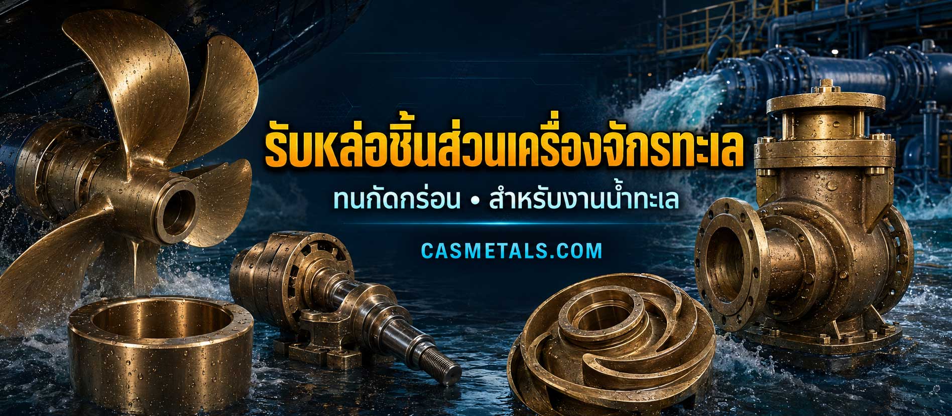 รับหล่อชิ้นส่วนเครื่องจักรทะเล