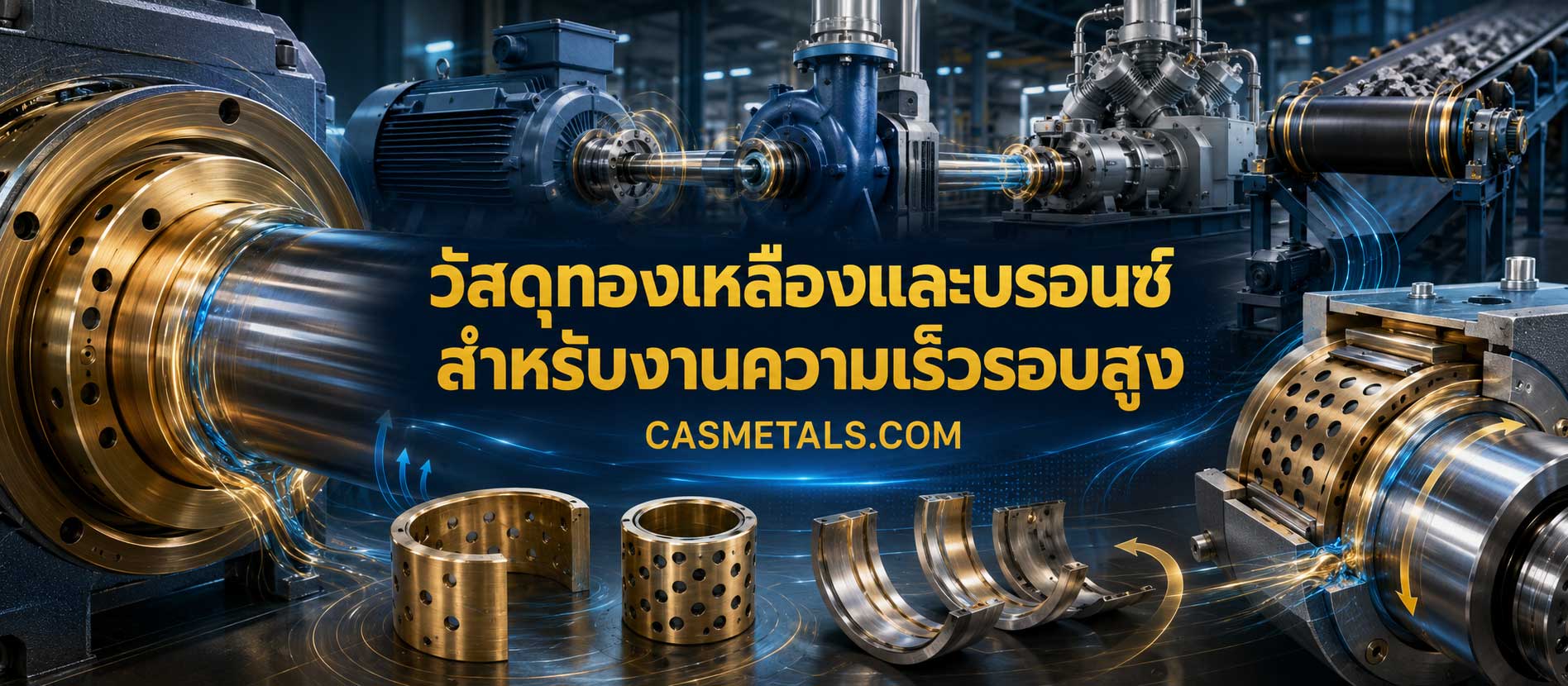 วัสดุทองเหลืองและบรอนซ์สำหรับงานความเร็วรอบสูง
