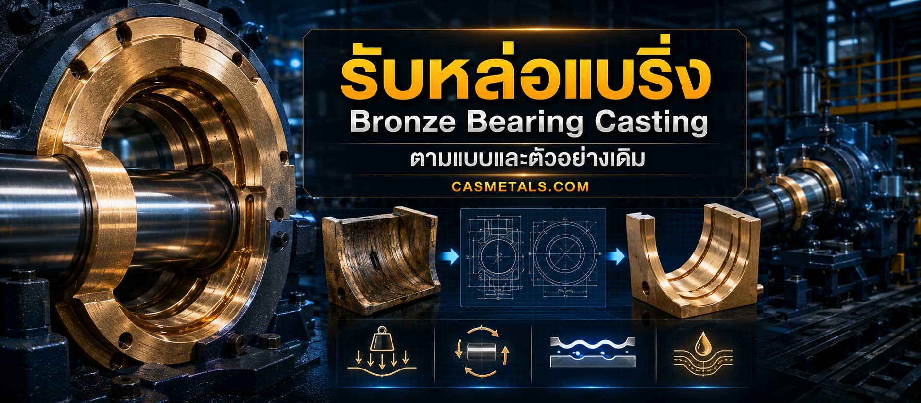 รับหล่อแบริ่ง Bronze Bearing Casting