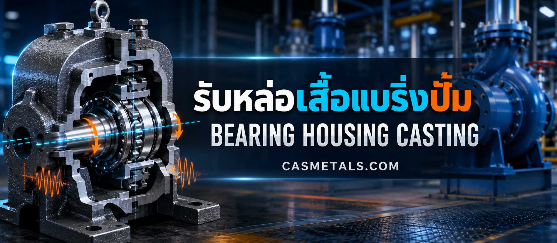 รับหล่อเสื้อแบริ่งปั๊ม (Bearing Housing Casting)