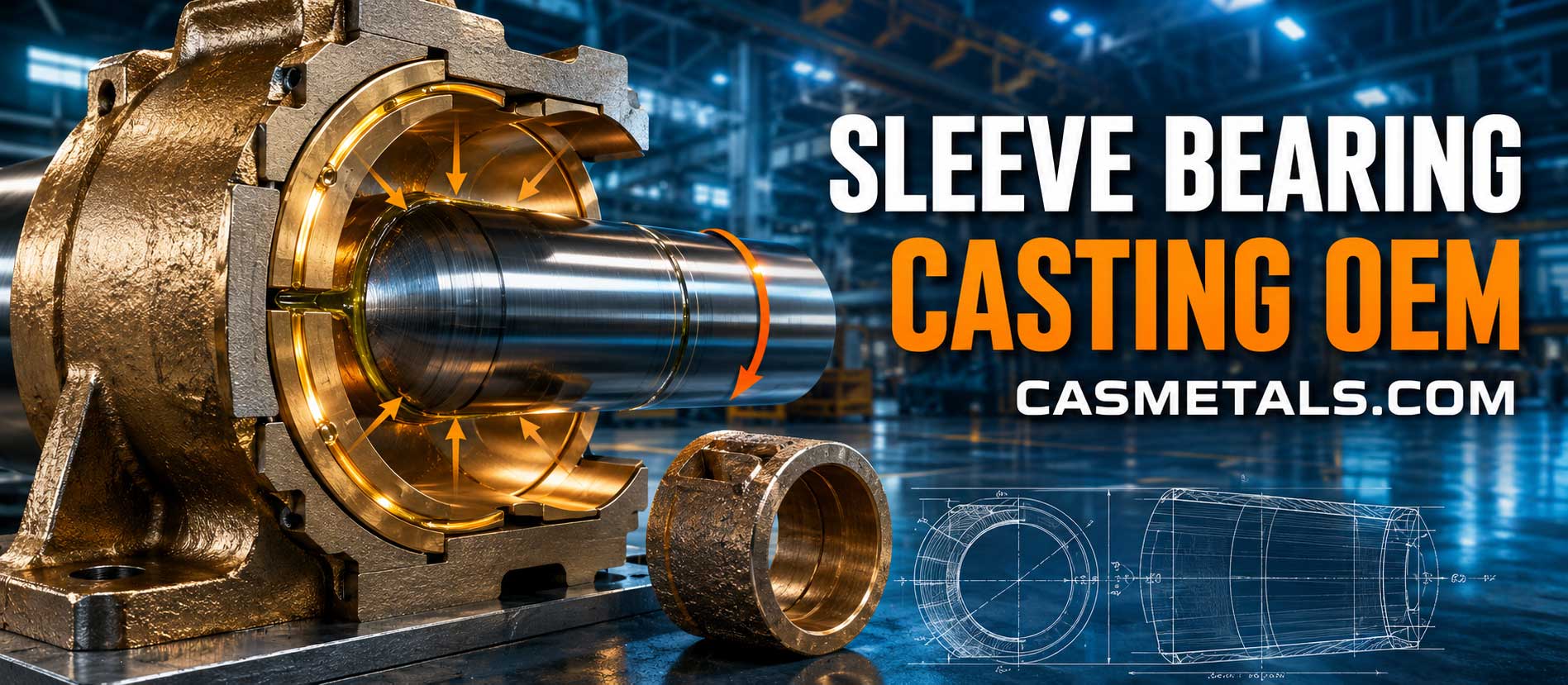 SLEEVE BEARING CASTING OEM รับหล่อแบริ่งปลอก Sleeve Bearing