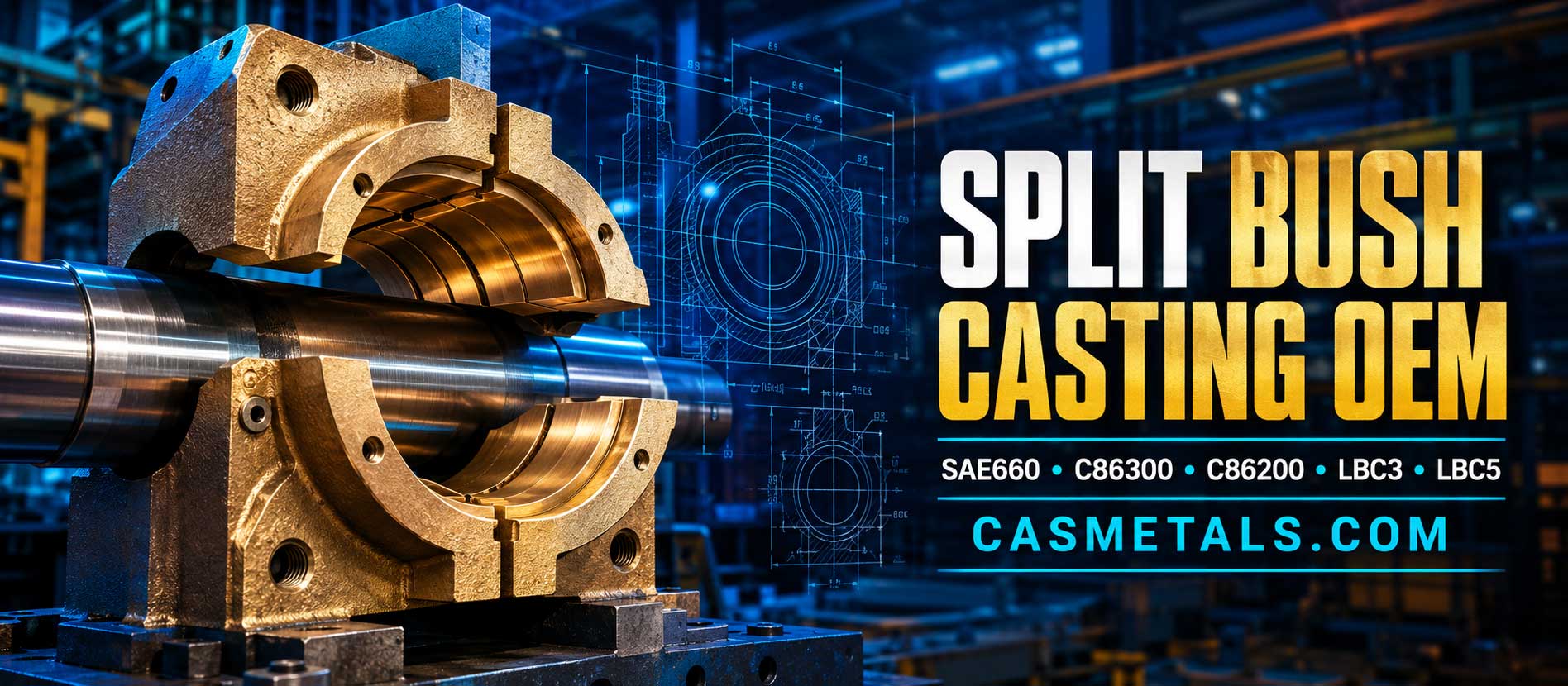 SPLIT BUSH CASTING OEM รับหล่อบูชผ่าซีก ผลิตตามแบบรับงาน OEM