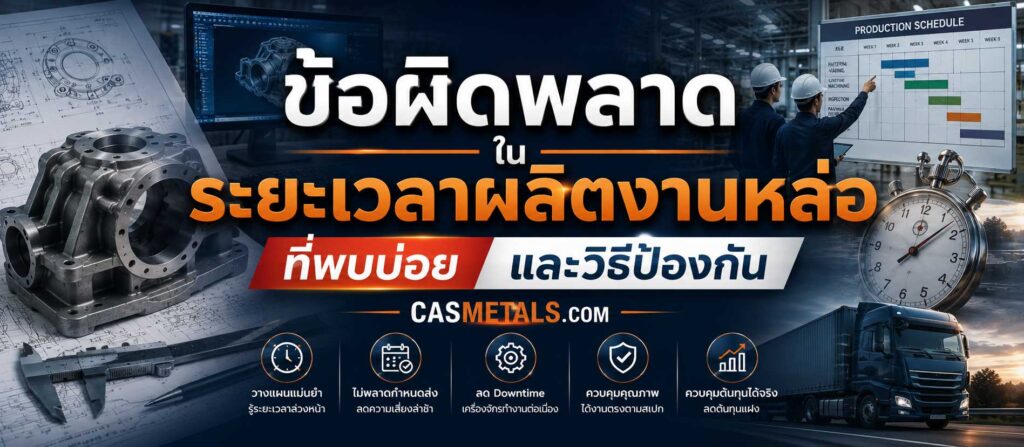 ข้อผิดพลาดที่พบบ่อยในระยะเวลาผลิต