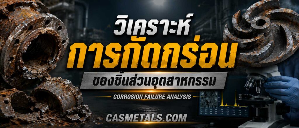 วิเคราะห์การกัดกร่อนของชิ้นส่วนอุตสาหกรรม (Corrosion Failure Analysis) 1 CAS P2 วิเคราะห์การกัดกร่อนของชิ้นส่วนอุตสาหกรรม Corrosion Failure Analysis